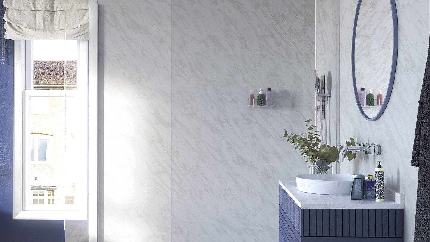 Carrara Marble 10.5mm Showerwall