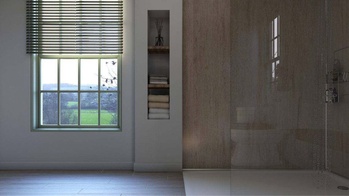 Travertine Stone 10.5mm Showerwall